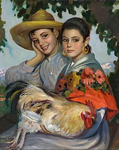 Chicos Con Gallina