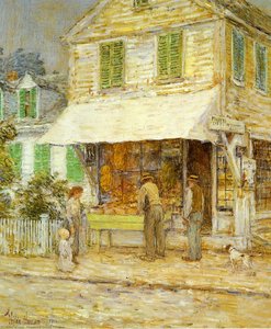 Provincetown Grocery Store — Frederick Childe Hassam, Impressionism