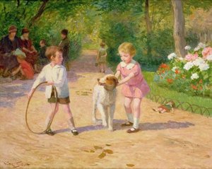 Playing With The Hoop — Victor Gabriel Gilbert
