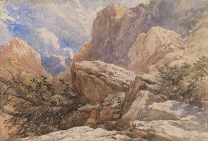 A Mountain Landscape — David Cox The Elder
