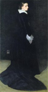 Arrangement In Black, No. 2. Portrait Of Mrs. Louis Huth — James Abbott Mcneill Whistler, Tonalism & Aestheticism