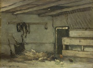 Stalinterieur — Johan Hendrik Weissenbruch