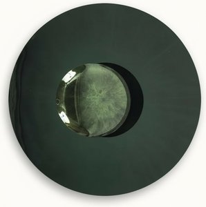 Forest Green 3d Vinyl Record Wall Sculpture, Modern Art Handmade Abstract 3d Wall Art Glossy