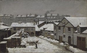 Faubourg De Paris Sous La Neige — Stanislas Lépine