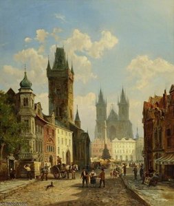 Market Place, Prague — Pieter Cornelis Dommerson