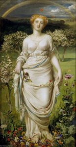 Gentle Spring — Anthony Frederick Augustus Sandys, Pre-raphaelite Romanticism