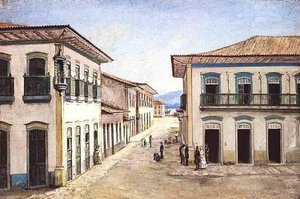 Português Largo Do Rosário Em Santos (sic) — Benedito Calixto
