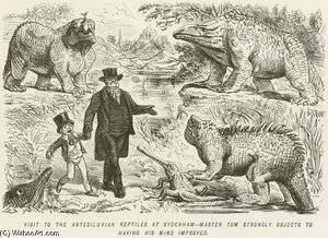 Visit To The Antediluvian Reptiles — John Leech