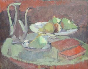Still Life With Fruit In Dishes And A Ewer — Alan Francis Clutton Brock
