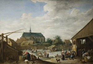 The Bleaching Ground — David Teniers Ii Le Jeune