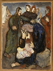 Jacob Weeps Over Joseph's Tunic — Marc Chagall, Fantastic Surrealism
