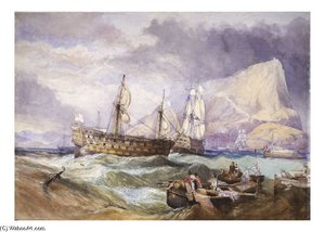 Hms Victory Towed Into Gibraltar — Clarkson Frederick Stanfield