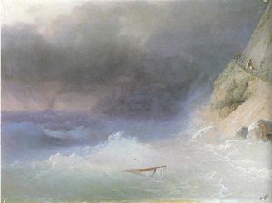 Tempest By Rocky Coast — Ivan Konstantinovich Aivazovsky