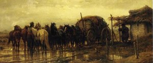 Hitching Horses To The Wagon — Adolf Christian Schreyer