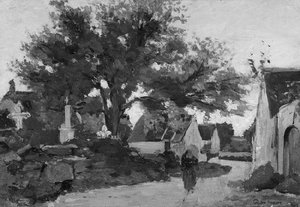 Village In Brittany — Charles-françois Daubigny
