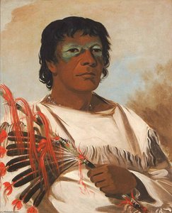 Wah Pe Kée Suck, White Cloud (called The Prophet), Adviser To Black Hawk — George Catlin