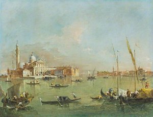 Venice San Giorgio Maggiore With The Giudecca And The Zitelle — Francesco Lazzaro Guardi, Impressionism