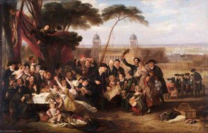 The Greenwich Pensioners Commemorating Trafalgar — John Burnet
