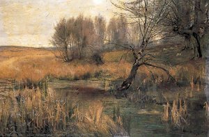 Marshy Landscape with Trees