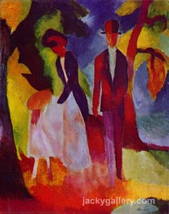 People At The Blue Lake — August Macke, German Expressionism