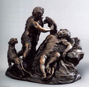 Child Bacchante Clipping Cupid's Wings
