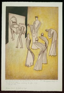 As When The Pall-bearers Shouldering The Coffin To Bear It From The Room, #14 — Peter Lipman-wulf, German Expressionism