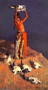 Cojuring Back The Buffalo — Frederic Remington