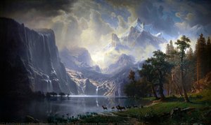 Entre Las Montañas De La Sierra Nevada, California — Albert Bierstadt, Escuela Del Río Hudson