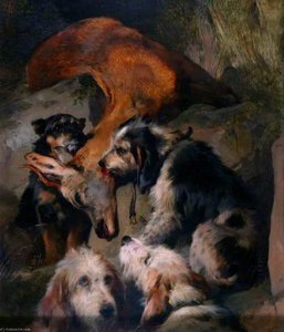 Young Roebuck And Rough Hounds — Edvin Henri Lendsijer