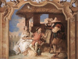 Angelica Und Medoro Mit Den Hirten — Giambattista Tiepolo