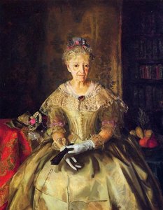 Mrs. T. In Cream Silk, No 1 — George Wesley Bellows, Ashcan School