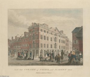South East Corner Of Third, And Market Streets. Philadelphia — Thomas Birch