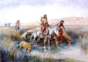 Indian Women Moving Camp — Charles Marion Russell