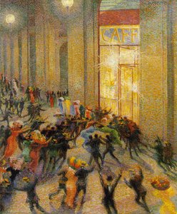 Riot (also Known As Riot In The Galleria) — Umberto Boccioni, Futurism