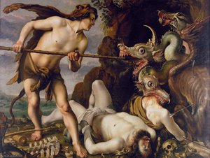 Cadmus Slays The Dragon — Hendrik Goltzius