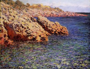 Rocks On The Mediterranean Coast (also Known As Cam D'antibes) — Claude Monet, Impressionist Landscape
