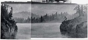 Panorama Of Lake Coeur D'alene, Idaho St. Maries River, (painting) — Von Luerzer