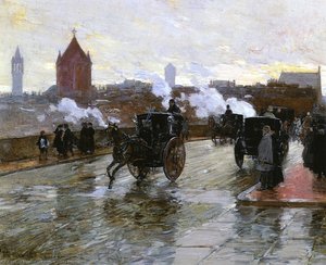 Clearing Sunset (also Known As Corner Of Berkeley Street And Columbus Avenue) — Frederick Childe Hassam