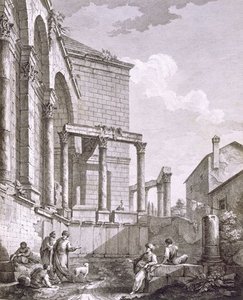 Side View Of The Temple Of Jupiter, From 'ruins Of — Robert Adam