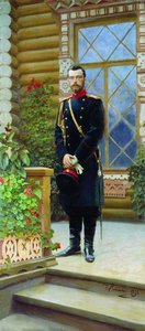 Portrait Of Emperor Nicholas Ii On The Porch — Ilya Yefimovich Repin