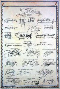 Reproduction Of Signatures Of The Tudors And Their Court — Sarah Countess Of Essex