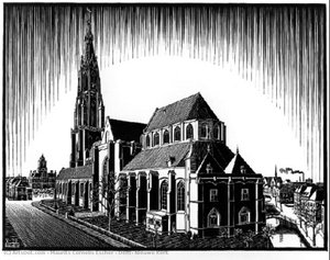 Delft: Nieuwe Kerk — Maurits Cornelis Escher