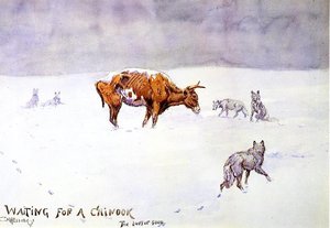Waiting For A Chinook (also Known As The Last Of Five Thousand) — Charles Marion Russell