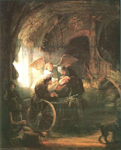 Tobias Cured With His Son — Rembrandt Van Rijn, Baroque