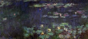 Reflexión Verde (mitad Derecha) — Claude Monet