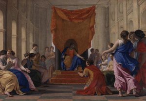 Poliphile S'agenouille Devant La Reine Eleutherilide — Eustache Le Sueur (lesueur)