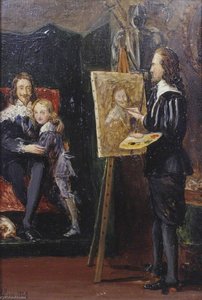 Charles I And His Son In The Studio Of Van Dyck — Sir John Everett Millais