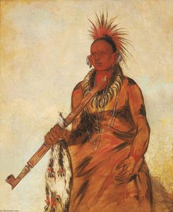 No O Mún Nee, Walks In The Rain, A Warrior — George Catlin