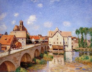 The Bridge In Moret Sun — Alfred Sisley, Impressionism