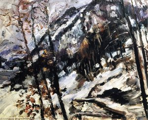 The Herzogstand On Walchensee In The Snow — Lovis Corinth, Impressionistic Expressionism
